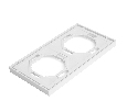 Рамка STEKKER, PFR00-5002-01 2-местная, серия Эмили, белый фарфор, soft touch 49885
