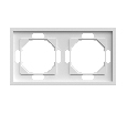 Рамка STEKKER, PFR00-5002-01 2-местная, серия Эмили, белый фарфор, soft touch 49885