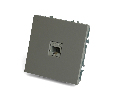 Розетка компьютерная 1-местная RJ-45 (механизм), STEKKER, серия Эмили, RST00-5117-10, платиново-серый, soft touch 49951