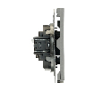 Розетка компьютерная 1-местная RJ-45 (механизм), STEKKER, серия Эмили, RST00-5117-10, платиново-серый, soft touch 49951