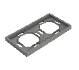 Рамка STEKKER, PFR00-5002-10 2-местная, серия Эмили, платиново-серый, soft touch 49963