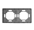 Рамка STEKKER, PFR00-5002-10 2-местная, серия Эмили, платиново-серый, soft touch 49963