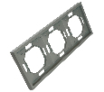 Рамка STEKKER, PFR00-5003-10  3-местная, серия Эмили, платиново-серый, soft touch 49964
