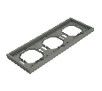 Рамка STEKKER, PFR00-5003-10  3-местная, серия Эмили, платиново-серый, soft touch 49964