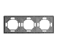 Рамка STEKKER, PFR00-5003-10  3-местная, серия Эмили, платиново-серый, soft touch 49964