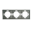 Рамка STEKKER, PFR00-5003-10  3-местная, серия Эмили, платиново-серый, soft touch 49964