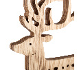 Деревянная фигурка с подсветкой Олень 14,5x5x19 см 504-015