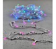 Гирлянда Нить 10м Разноцветная 220В, 100 LED, Провод Белый Каучук, IP65 AUG100-8-1EPRGB