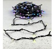 Гирлянда Нить с Колпачком 15м Разноцветная 220В, 100 LED, Провод Черный Каучук, IP65 AUG100CAP-21-1EPRGB