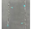 Гирлянда Бахрома на Батарейках 3 х 0,5 м Аква, 100 LED, Провод Прозрачный Силикон, IP65 ECC100-10-8A