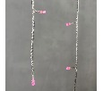 Гирлянда Бахрома на Батарейках 3 х 0,5 м Фиолетовая, 100 LED, Провод Прозрачный Силикон, IP65 ECC100-10-8BP