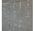 Гирлянда Бахрома 5 x 0,9 м Небесно-Голубая 220В, 348 LED, Провод Прозрачный Силикон, IP65 ECC348-10-2SB