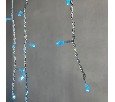 Гирлянда Бахрома 5 x 0,9 м Небесно-Голубая 220В, 348 LED, Провод Прозрачный Силикон, IP65 ECC348-10-2SB