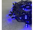 Гирлянда Нить 10м Синяя 220В, 100 LED, Провод Черный Каучук, IP65 LL100-1-2B