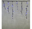 Гирлянда Бахрома 3,1 x 0,5 м Синяя 220В, 120 LED, Провод Черный Каучук, IP65 LL120-1-2B