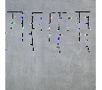 Гирлянда Бахрома 3,1 х 0,5 м Разноцветная 220В, 120 LED, Провод Черный Каучук, IP65 LL120-1-2M