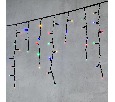 Гирлянда Бахрома 3,1 х 0,5 м Разноцветная 220В, 120 LED, Провод Черный Каучук, IP65 LL120-1-2M