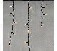 Гирлянда Бахрома 3,1 x 0,5 м Тепло-Белая 220В, 120 LED, Провод Черный Каучук, IP65 LL120-1-2WW
