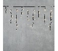 Гирлянда Бахрома 3,1 x 0,5 м Тепло-Белая 220В, 120 LED, Провод Черный Каучук, IP65 LL120-1-2WW