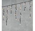 Гирлянда Бахрома 3,1 x 0,5 м Тепло-Белая 220В, 120 LED, Провод Черный Каучук, IP65 LL120-1-2WW
