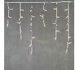 Гирлянда Бахрома 3,1 x 0,5 м Экстра Тепло-Белая 220В, 120 LED, Провод Белый Каучук, IP65 LL120-8-2EWW