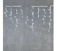 Гирлянда Бахрома 3,1 x 0,5 м Белая 220В, 120 LED, Провод Белый Каучук, IP65 LL120-8-2W