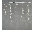 Гирлянда Бахрома 3,1 x 0,5 м Тепло-Белая 220В, 120 LED, Провод Белый Каучук, IP65 LL120-8-2WW