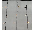 Гирлянда Бахрома 3,2 x 0,9 м Экстра Тепло-Белая 220В, 168 LED, Провод Черный Каучук, IP65 LL168-1-2EWW