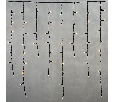 Гирлянда Бахрома 3,2 x 0,9 м Тепло-Белая 220В, 168 LED, Провод Черный Каучук, IP65 LL168-1-2WW