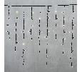 Гирлянда Бахрома 3,2 x 0,9 м Тепло-Белая 220В, 168 LED, Провод Черный Каучук, IP65 LL168-1-2WW
