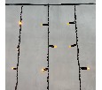 Гирлянда Бахрома 3,2 x 0,9 м Желтая, 168 LED, Провод Черный Каучук, IP65 LL168-1-2Y