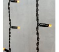 Гирлянда Бахрома 3,2 x 0,9 м Желтая, 168 LED, Провод Черный Каучук, IP65 LL168-1-2Y