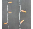 Гирлянда Бахрома 3,2 x 0,9 м Экстра Тепло-Белая 220В, 168 LED, Провод Белый Каучук, IP65 LL168-8-2EWW