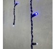 Гирлянда Бахрома 3,2 x 0,9 м Синяя с Мерцанием Белого Диода 220В, 168 LED, Провод Черный Каучук, IP65 LL168BLW-1-2B