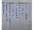 Гирлянда Бахрома 3,2 x 0,9 м Синяя с Мерцанием Белого Диода 220В, 168 LED, Провод Черный Каучук, IP65 LL168BLW-1-2B