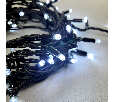 Гирлянда Нить 10м Белая 24В, 75 LED, Провод Черный Каучук, IP65 LL75-1-1W