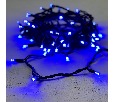 Гирлянда Нить 10м Синяя 220В, 75 LED, Провод Черный Каучук, IP65 LL75-1-2B
