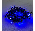 Гирлянда Нить 10м Синяя 220В, 75 LED, Провод Черный Каучук, IP65 LL75-1-2B