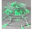 Гирлянда Нить 10м Зеленая 24В, 75 LED, Провод Белый Каучук, IP65 LL75-8-1G