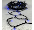 Гирлянда Нить 10м Синяя с Мерцанием Каждого Диода 220В, 75 LED, Провод Черный Каучук, IP65 LL75ABL-1-2B