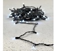 Гирлянда Нить 10м Белая с Мерцанием Белого Диода 220В, 75 LED, Провод Черный Каучук, IP65 LL75BLW-1-2W