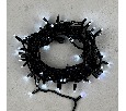 Гирлянда Нить 10м Белая с Мерцанием Белого Диода 220В, 75 LED, Провод Черный Каучук, IP65 LL75BLW-1-2W