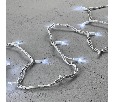 Гирлянда Нить 10м Белая с Мерцанием Белого Диода 220В, 75 LED, Провод Белый Каучук, IP65 LL75BLW-8-2W