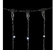 Гирлянда Занавес 1 x 9 м Белый 220В, 900 LED, Провод Черный Каучук, IP65 LL901-1-2W