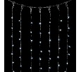 Гирлянда Занавес 1 x 9 м Белый 220В, 900 LED, Провод Черный Каучук, IP65 LL901-1-2W