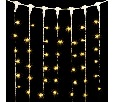 Гирлянда Занавес 2 x 1 м Тепло-Белый 220В, 200 LED, Провод Прозрачный ПВХ, IP54 PCL202-10-2WW