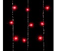 Гирлянда Занавес 2 x 2 м Красный 220В, 400 LED, Провод Черный ПВХ, IP54 PCL402-11-2R