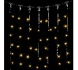 Гирлянда Занавес 2 x 2 м Тепло-Белый 220В, 400 LED, Провод Черный ПВХ, IP54 PCL402-11-2WW