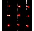 Гирлянда Занавес 1 x 6 м Красный 220В, 600 LED, Провод Прозрачный ПВХ, IP54 PCL601-10-2R