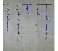 Гирлянда Бахрома с Колпачком 3,1 x 0,5 м Синяя с Мерцанием Белого Диода 220В, 120 LED, Провод Черный ПВХ, IP65 PIL120BLWCAP-11-2B